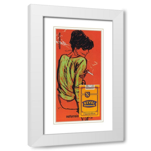 Reval Cig Germany White Modern Wood Framed Art Print with Double Matting by Vintage Apple Collection