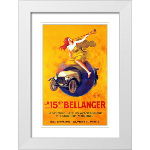 bellanger White Modern Wood Framed Art Print with Double Matting by Vintage Apple Collection