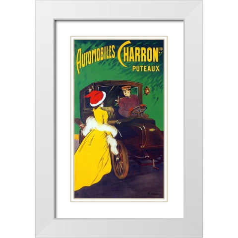 charron White Modern Wood Framed Art Print with Double Matting by Vintage Apple Collection