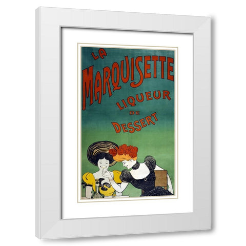 marquisette White Modern Wood Framed Art Print with Double Matting by Vintage Apple Collection