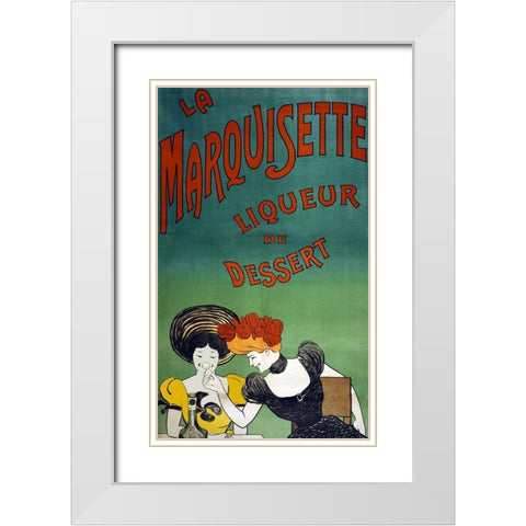 marquisette White Modern Wood Framed Art Print with Double Matting by Vintage Apple Collection
