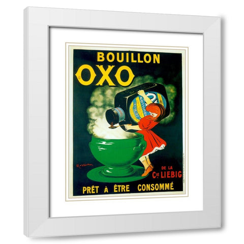 Bouillon OXO White Modern Wood Framed Art Print with Double Matting by Vintage Apple Collection