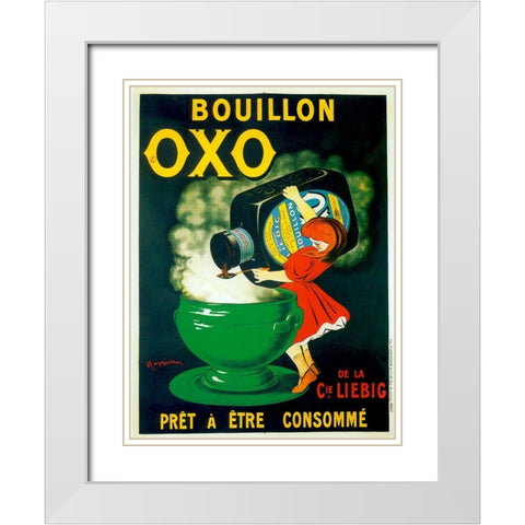 Bouillon OXO White Modern Wood Framed Art Print with Double Matting by Vintage Apple Collection