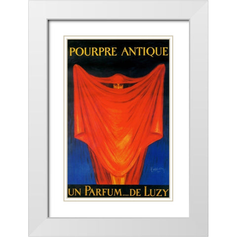 pourpre White Modern Wood Framed Art Print with Double Matting by Vintage Apple Collection