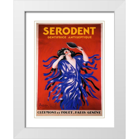 serodent White Modern Wood Framed Art Print with Double Matting by Vintage Apple Collection