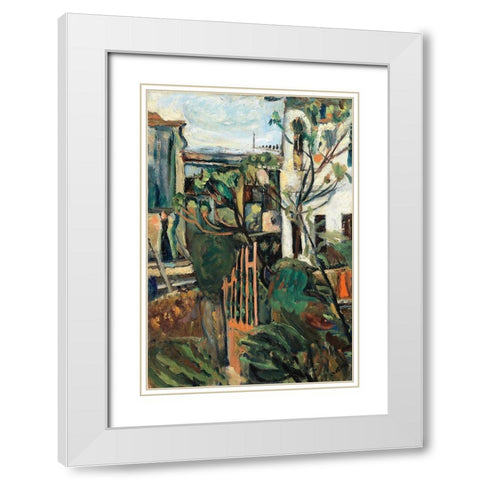 Chaim Soutine - Maison Aux Environs De Paris White Modern Wood Framed Art Print with Double Matting by Vintage Apple Collection