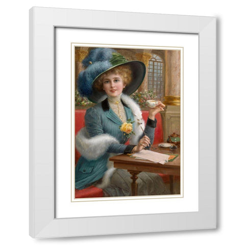 Emile Vernon - Toparis With Love White Modern Wood Framed Art Print with Double Matting by Vintage Apple Collection