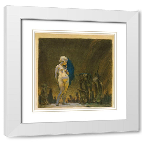Frantisek Kupka - Admiration White Modern Wood Framed Art Print with Double Matting by Vintage Apple Collection
