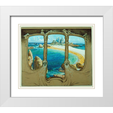 Frantisek Kupka - View From A Carriage Window White Modern Wood Framed Art Print with Double Matting by Vintage Apple Collection