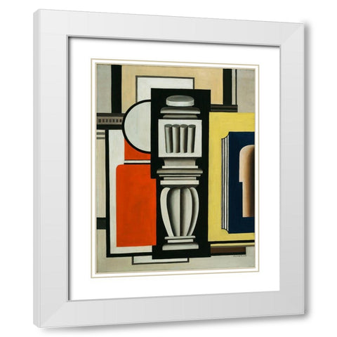 Fernand LÃ©ger - The Baluster White Modern Wood Framed Art Print with Double Matting by Vintage Apple Collection