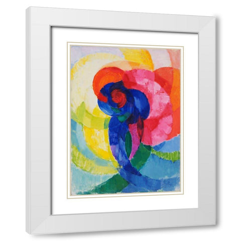 FrantiÅ¡ek Kupka - Red and Blue Disks White Modern Wood Framed Art Print with Double Matting by Vintage Apple Collection