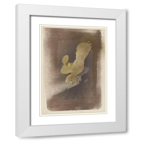 Henri De Toulouse-Lautrec - Miss LoÃ¯e Fuller White Modern Wood Framed Art Print with Double Matting by Vintage Apple Collection