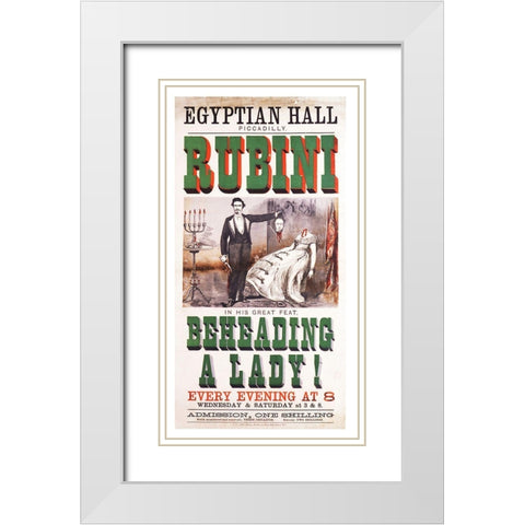 Rubini Beheading White Modern Wood Framed Art Print with Double Matting by Vintage Apple Collection