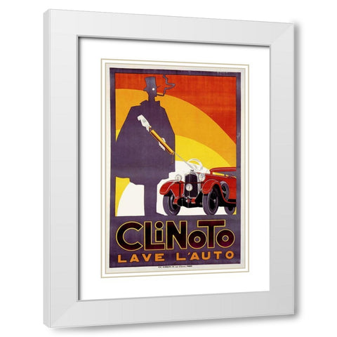 Clinoto White Modern Wood Framed Art Print with Double Matting by Vintage Apple Collection
