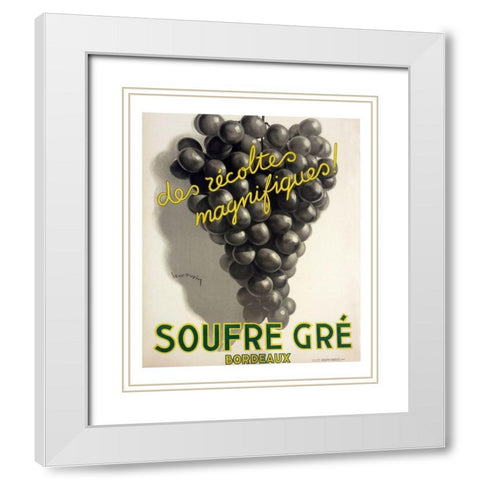 Soufre White Modern Wood Framed Art Print with Double Matting by Vintage Apple Collection