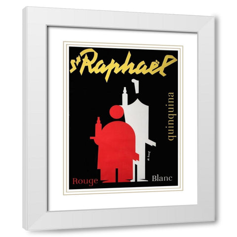 Raphael Quinquina White Modern Wood Framed Art Print with Double Matting by Vintage Apple Collection