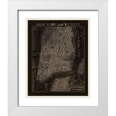 MA White Modern Wood Framed Art Print with Double Matting by Vintage Apple Collection