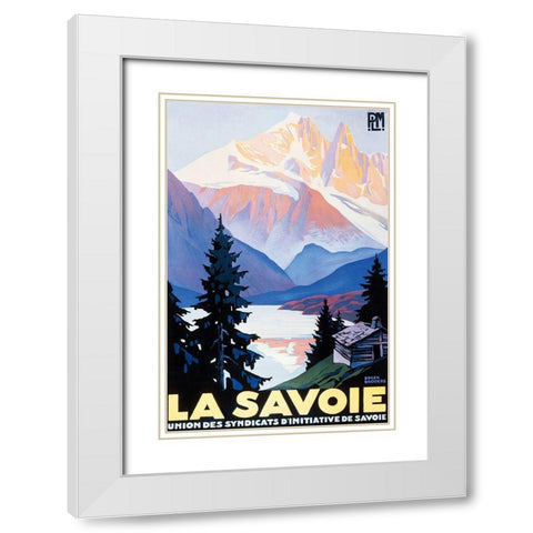 La Savoie White Modern Wood Framed Art Print with Double Matting by Vintage Apple Collection