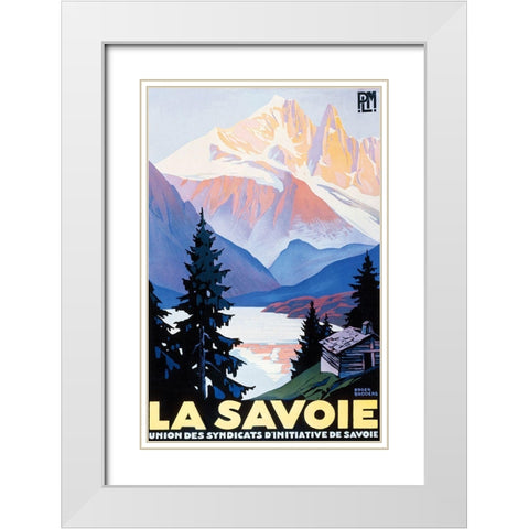 La Savoie White Modern Wood Framed Art Print with Double Matting by Vintage Apple Collection
