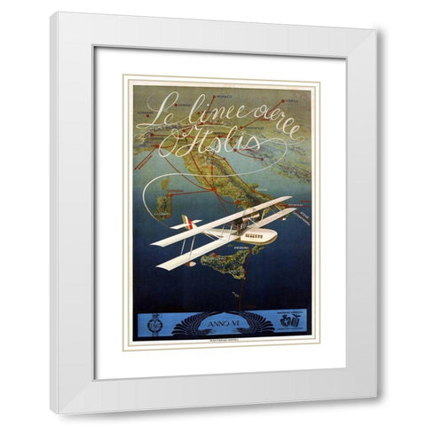 Lelinee Italy White Modern Wood Framed Art Print with Double Matting by Vintage Apple Collection