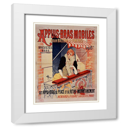 Underwire Bra White Modern Wood Framed Art Print with Double Matting by Vintage Apple Collection