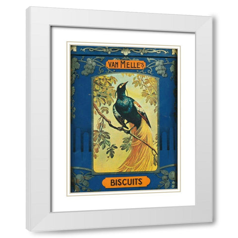 Van Melles Biscuits One White Modern Wood Framed Art Print with Double Matting by Vintage Apple Collection