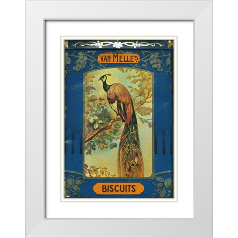 Van Melles Biscuits Two White Modern Wood Framed Art Print with Double Matting by Vintage Apple Collection
