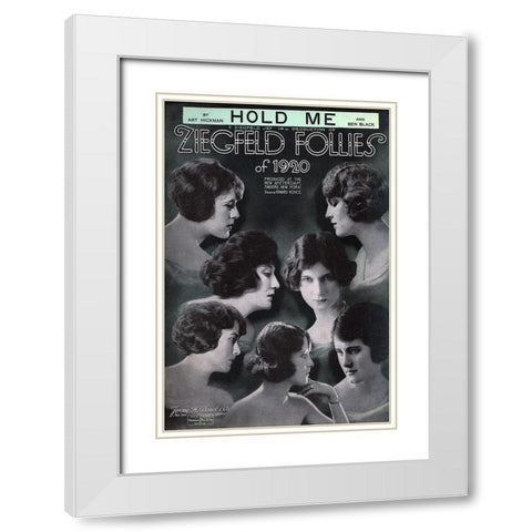 Zig 007 White Modern Wood Framed Art Print with Double Matting by Vintage Apple Collection