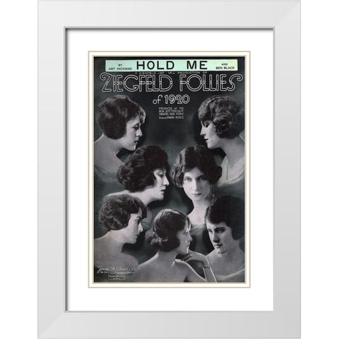 Zig 007 White Modern Wood Framed Art Print with Double Matting by Vintage Apple Collection