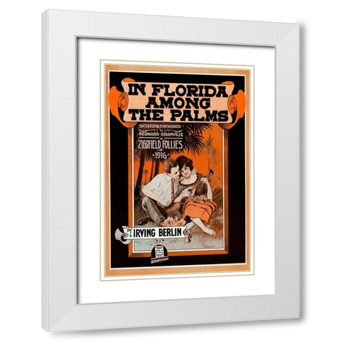 Zig 012 White Modern Wood Framed Art Print with Double Matting by Vintage Apple Collection