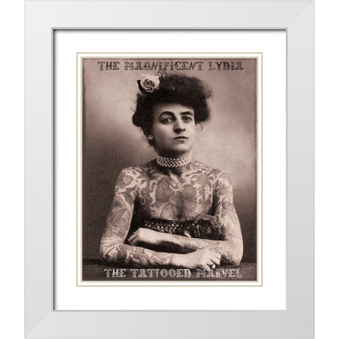 Lydia White Modern Wood Framed Art Print with Double Matting by Vintage Apple Collection