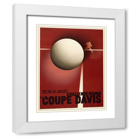Coupe Davis White Modern Wood Framed Art Print with Double Matting by Vintage Apple Collection