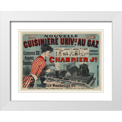 Nouvelle Cuisine White Modern Wood Framed Art Print with Double Matting by Vintage Apple Collection