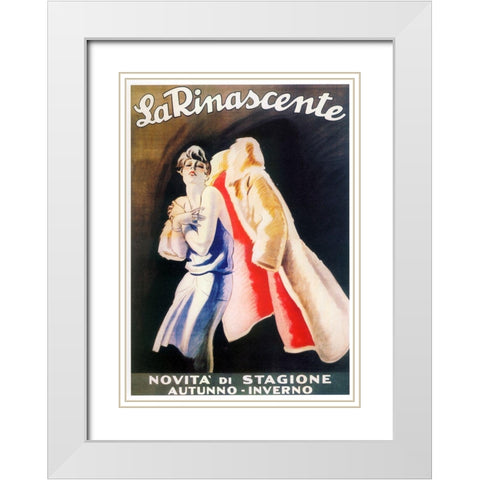 Italy 05 White Modern Wood Framed Art Print with Double Matting by Vintage Apple Collection