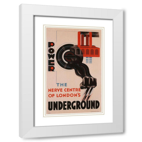 London Brightest White Modern Wood Framed Art Print with Double Matting by Vintage Apple Collection