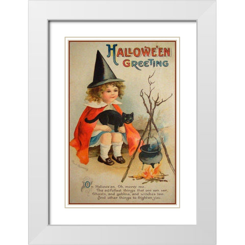 Halloween Cauldron.tif White Modern Wood Framed Art Print with Double Matting by Vintage Apple Collection