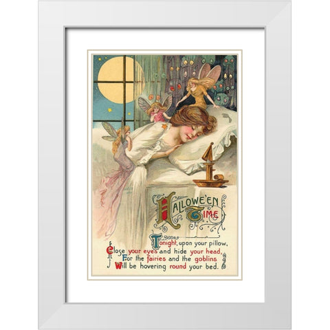Halloween Thirteen.tif White Modern Wood Framed Art Print with Double Matting by Vintage Apple Collection