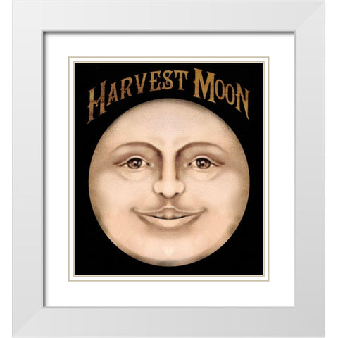 The Harvest Moon.tif White Modern Wood Framed Art Print with Double Matting by Vintage Apple Collection