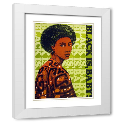 Black Is Baby White Modern Wood Framed Art Print with Double Matting by Vintage Apple Collection