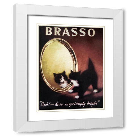 Brasso White Modern Wood Framed Art Print with Double Matting by Vintage Apple Collection