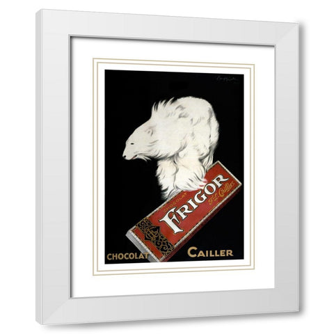 Chocolat Cailler White Modern Wood Framed Art Print with Double Matting by Vintage Apple Collection