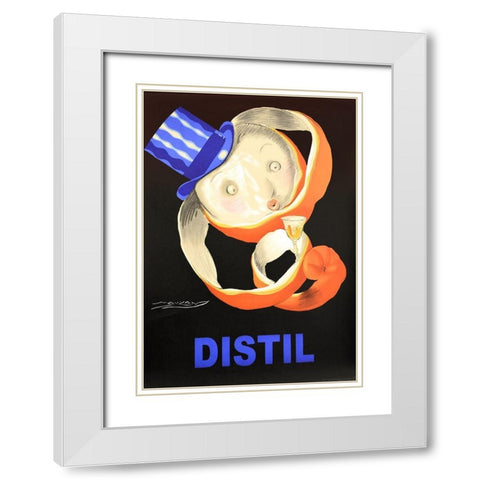 Distil White Modern Wood Framed Art Print with Double Matting by Vintage Apple Collection