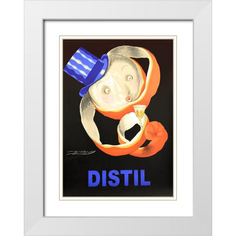 Distil White Modern Wood Framed Art Print with Double Matting by Vintage Apple Collection