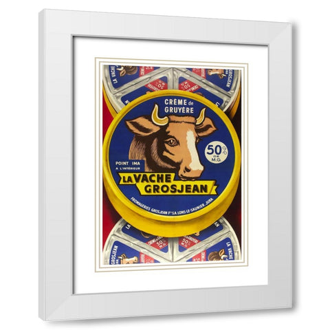 French Cheese Gruyere White Modern Wood Framed Art Print with Double Matting by Vintage Apple Collection