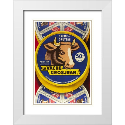 French Cheese Gruyere White Modern Wood Framed Art Print with Double Matting by Vintage Apple Collection