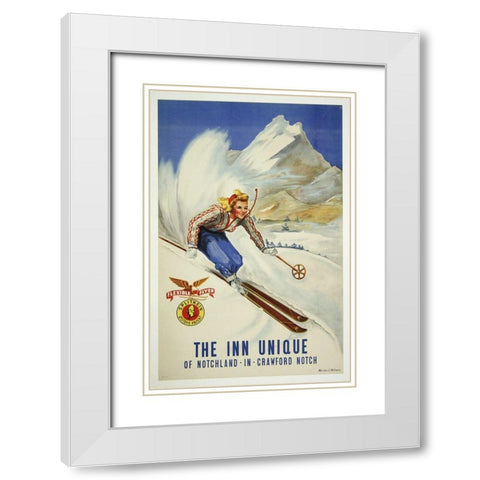 Inn Unique White Modern Wood Framed Art Print with Double Matting by Vintage Apple Collection
