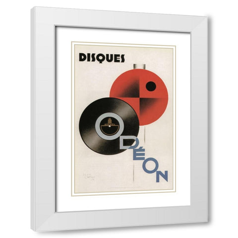 Odeon White Modern Wood Framed Art Print with Double Matting by Vintage Apple Collection