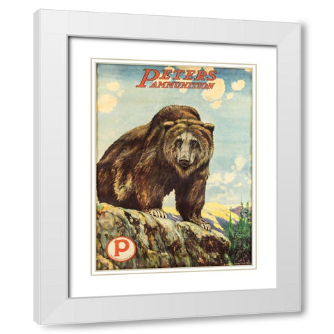 Peters Ammo White Modern Wood Framed Art Print with Double Matting by Vintage Apple Collection