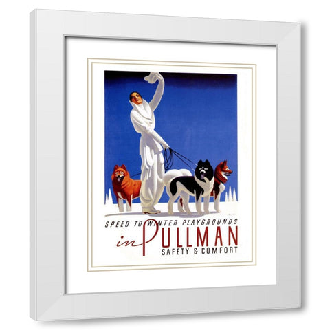 Pullman White Modern Wood Framed Art Print with Double Matting by Vintage Apple Collection