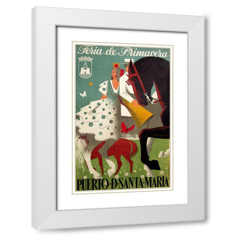 festival of spring White Modern Wood Framed Art Print with Double Matting by Vintage Apple Collection